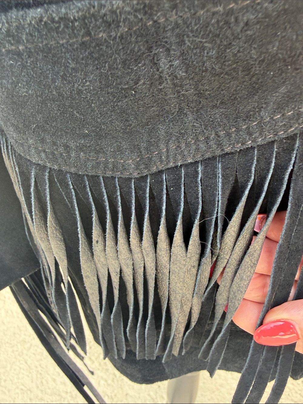 Vintage Rare CONTEMPO Casuals Fringe Leather Jacket - Picture 11 of 11